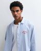 ASOS DESIGN ASOS DESIGN oversized oxford shirt with back and chest print in blue stripes - 2