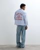 ASOS DESIGN ASOS DESIGN oversized oxford shirt with back and chest print in blue stripes - 3