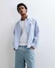 ASOS DESIGN ASOS DESIGN oversized oxford shirt with back and chest print in blue stripes - 4