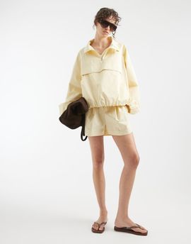 ASOS DESIGN ASOS DESIGN oversized paper touch shorts in lemon yellow