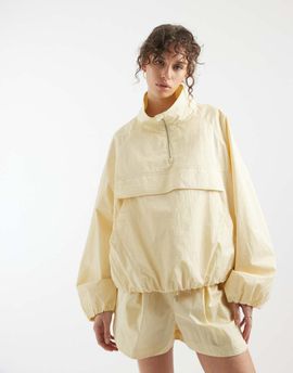 ASOS DESIGN ASOS DESIGN oversized paper touch track jacket in lemon yellow