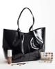 ASOS DESIGN ASOS DESIGN oversized patent tote with zippered pouch in black - 2