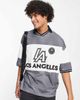 ASOS DESIGN ASOS DESIGN oversized polo T-shirt in retro football print in black & white - 1