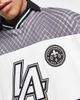 ASOS DESIGN ASOS DESIGN oversized polo T-shirt in retro football print in black & white - 4