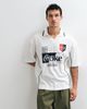 ASOS DESIGN ASOS DESIGN oversized polo with Coca Cola Football Print with piping in White - 1