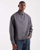 ASOS DESIGN ASOS DESIGN oversized poplin rugby shirt in washed navy - 1