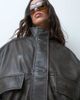 ASOS DESIGN ASOS DESIGN oversized real leather bomber jacket in washed brown - 1