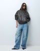 ASOS DESIGN ASOS DESIGN oversized real leather bomber jacket in washed brown - 2