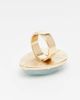 ASOS DESIGN ASOS DESIGN oversized ring with real semi precious stone in gold tone - 2
