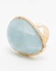 ASOS DESIGN ASOS DESIGN oversized ring with real semi precious stone in gold tone - 3