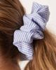 ASOS DESIGN ASOS DESIGN oversized scrunchie with stripes in blue - 3