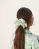 ASOS DESIGN ASOS DESIGN oversized scrunchie with textured satin in sage-Green - 3