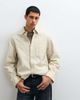 ASOS DESIGN ASOS DESIGN oversized shirt with double pockets in cream-WHITE - 1