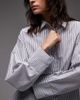 ASOS DESIGN ASOS DESIGN oversized shirt with pleat in mensy stripe-Multi - 2