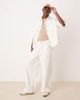 ASOS DESIGN ASOS DESIGN oversized short sleeve denim shirt with patch pockets in ecru - part of a set-White - 2