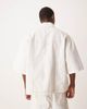 ASOS DESIGN ASOS DESIGN oversized short sleeve denim shirt with patch pockets in ecru - part of a set-White - 4