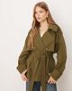 ASOS DESIGN ASOS DESIGN oversized short trench coat with belt in olive-Green - 1