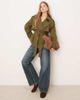 ASOS DESIGN ASOS DESIGN oversized short trench coat with belt in olive-Green - 3