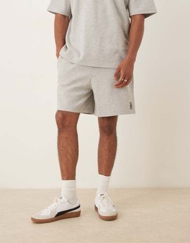 ASOS DESIGN ASOS DESIGN oversized shorts with embroidery in gray heather - part of a set