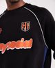 ASOS DESIGN ASOS DESIGN oversized sports crew with piping in black - 2