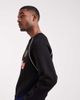 ASOS DESIGN ASOS DESIGN oversized sports crew with piping in black - 4