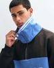ASOS DESIGN ASOS DESIGN oversized spread collar half zip sweatshirt with contrast rib, cut & sew panel and print in brown - 4