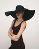 ASOS DESIGN ASOS DESIGN oversized straw hat in black - 1