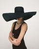 ASOS DESIGN ASOS DESIGN oversized straw hat in black - 4