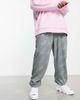 ASOS DESIGN ASOS DESIGN oversized sweatpants in gray with all over logo print - 1