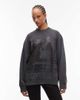 ASOS DESIGN ASOS DESIGN oversized sweatshirt with vintage band graphic in washed gray - 4