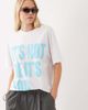 ASOS DESIGN ASOS DESIGN oversized T-shirt block with It's Not Me It's You graphic in white and turquoise - 1