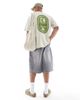 ASOS DESIGN ASOS DESIGN oversized t-shirt with athletic graphic in beige-Neutral - 1