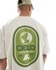 ASOS DESIGN ASOS DESIGN oversized t-shirt with athletic graphic in beige-Neutral - 2