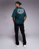 ASOS DESIGN ASOS DESIGN oversized t-shirt with athletic graphic in dark green - 2