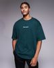ASOS DESIGN ASOS DESIGN oversized t-shirt with athletic graphic in dark green - 3