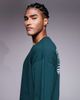 ASOS DESIGN ASOS DESIGN oversized t-shirt with athletic graphic in dark green - 4