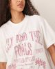 ASOS DESIGN ASOS DESIGN oversized t-shirt with band graphic and lace overlay in white - 2