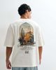 ASOS DESIGN ASOS DESIGN oversized t-shirt with desert graphic in beige-White - 1