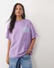 ASOS DESIGN ASOS DESIGN oversized T-shirt with House Fridays flower graphic in purple-Multi - 2