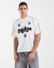 ASOS DESIGN ASOS DESIGN oversized T-shirt with paneled shoulders and soccer graphic in black and white sporty fabric - 1