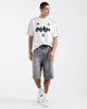 ASOS DESIGN ASOS DESIGN oversized T-shirt with paneled shoulders and soccer graphic in black and white sporty fabric - 2