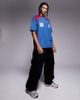 ASOS DESIGN ASOS DESIGN oversized t-shirt with paneling and athletic graphic in blue and red - 2