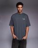 ASOS DESIGN ASOS DESIGN oversized T-shirt with race car graphic in dark gray - 3