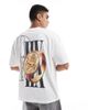 ASOS DESIGN ASOS DESIGN oversized T-shirt with ring graphic in white - 1