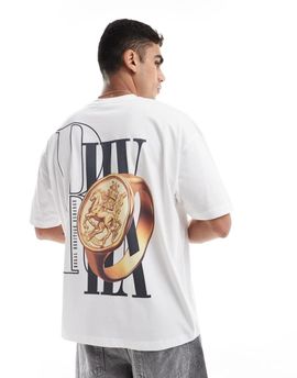 ASOS DESIGN ASOS DESIGN oversized T-shirt with ring graphic in white