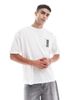 ASOS DESIGN ASOS DESIGN oversized T-shirt with ring graphic in white - 2