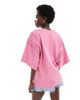 ASOS DESIGN ASOS DESIGN oversized t-shirt with ruched sleeve details in washed pink - 3