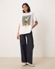 ASOS DESIGN ASOS DESIGN oversized T-shirt with shellseekers graphic-White - 4