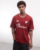 ASOS DESIGN ASOS DESIGN oversized T-shirt with soccer graphic in red sport fabric - 1