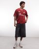 ASOS DESIGN ASOS DESIGN oversized T-shirt with soccer graphic in red sport fabric - 3